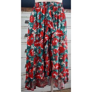 Anthropologie Miley Floral Midi Skirt New S